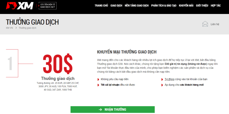 XM 30$ Bonus – Cách mở tài khoản nhận Bonus 30$ khuyến mại của XM