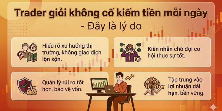 Trader giỏi không cố kiếm tiền mỗi ngày – Đây là lý do